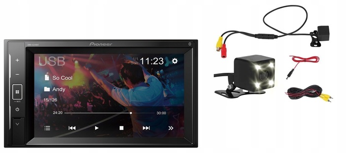 Pioneer DMH-A240BT Radio samochodowe 2DIN LCD Bluetooth + kamera cofania