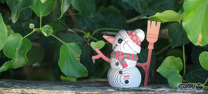 Bałwanek Eugy. Eko Układanka 3D.