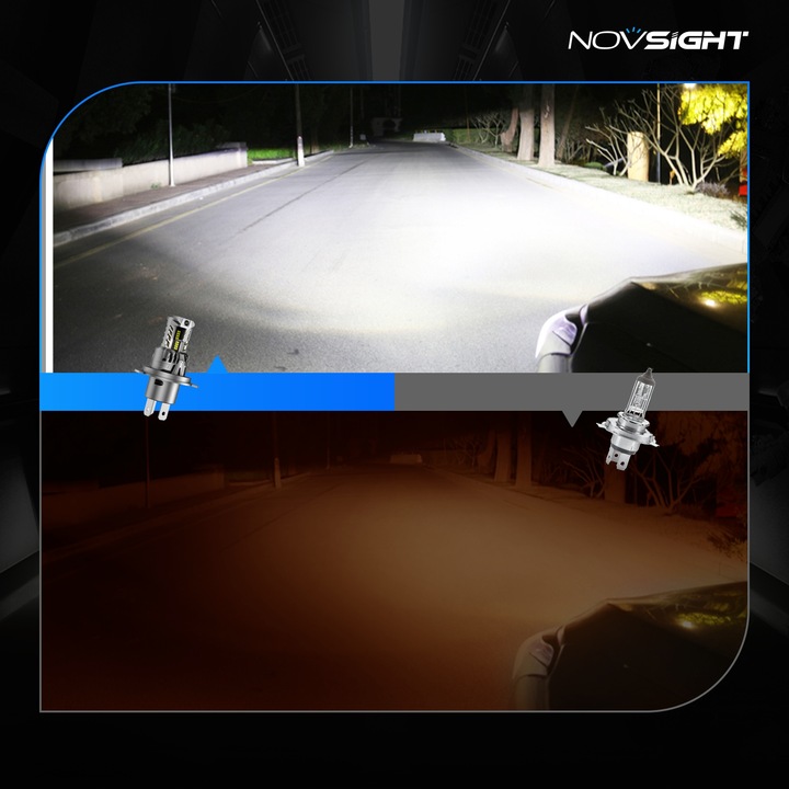 ŻARÓWKI LED H4 +700% BARDZO MOCNE BIAŁE 6500K 1:1 CANBUS