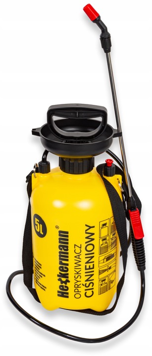 RĘCZNY OPRYSKIWACZ CIŚNIENIOWY SPRYSKIWACZ DUŻA POJEMNOŚĆ 5L REGULACJA DYSZ