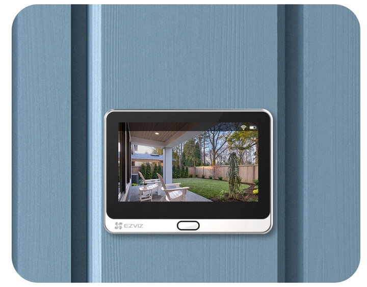 WIZJER ELEKTRONICZNY DO DRZWI JUDASZ CS-DP2 2K 3MPX PANEL DOTYKOWY EKRAN