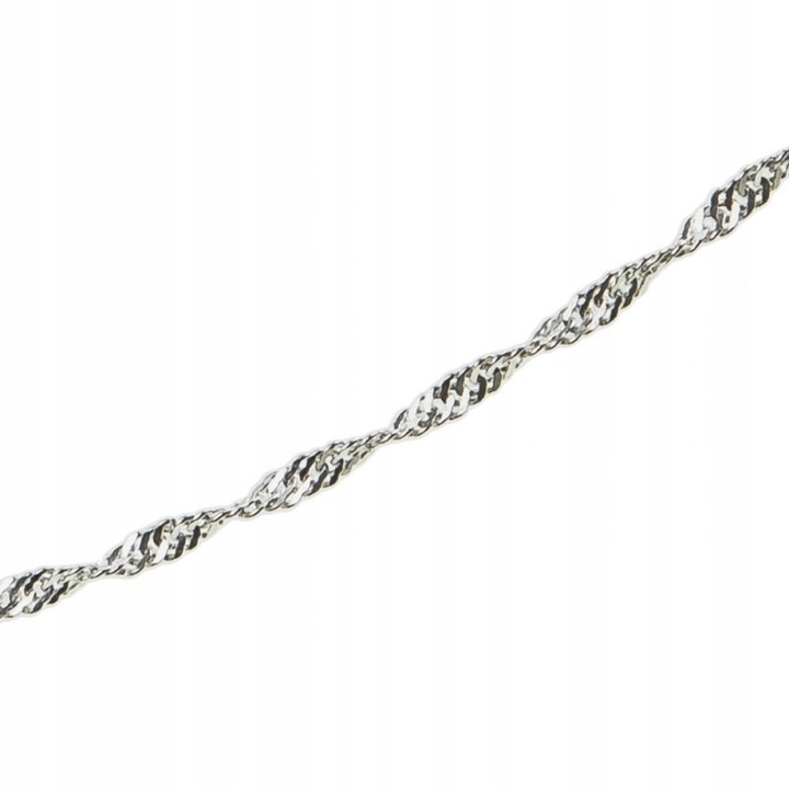 Srebrny łańcuszek 50 cm singapur damski dla kobiety łańcuszek srebro 925