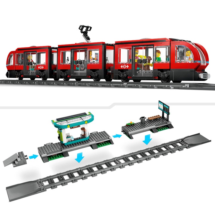 LEGO City 60423 Tramwaj miejski ze stacją Miasto