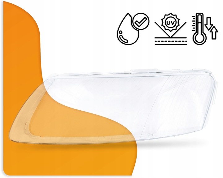 Klosz Szkło do Reflektora Samochodowego Lamp Audi A6 C6 S6 4F (04-11) Lewa