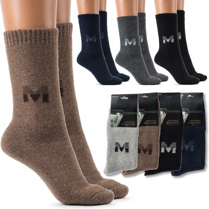 4x SKARPETY męskie FROTTE Ciepłe TERMICZNE trwałe WEŁNIANE mocne JAKOŚĆ