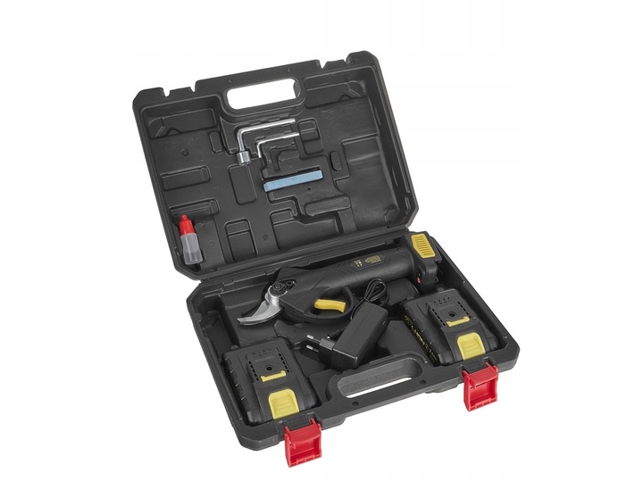 AKUMULATOROWY SEKATOR OGRODOWY RĘCZNE NOŻYCE ELEKTRYCZNE 21V 2X 2000mAh