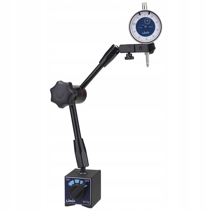 Czujnik zegarowy Limit 119081008 ze statywem magnetycznym