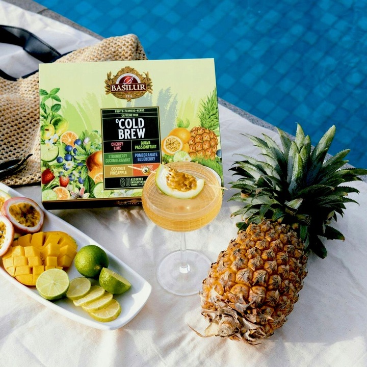 Basilur COLD BREW zestaw herbat bez kofeiny 6 SMAKÓW OWOCOWYCH - 60 KOPERT