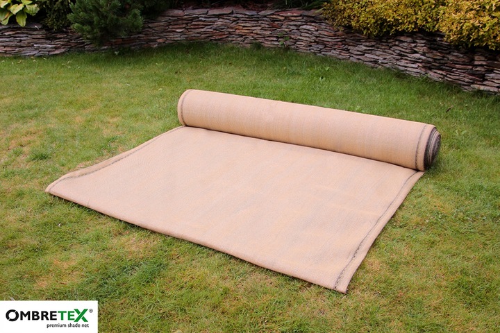 Siatka Cieniująca 1,5x30m Osłonowa Osłona Na Ogrodzenie Balkon Płot Beżowa