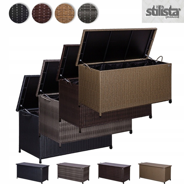 SKRZYNIA OGRODOWA NA TARAS BALKON Z TECHNORATTANU DO PRZECHOWYWANIA