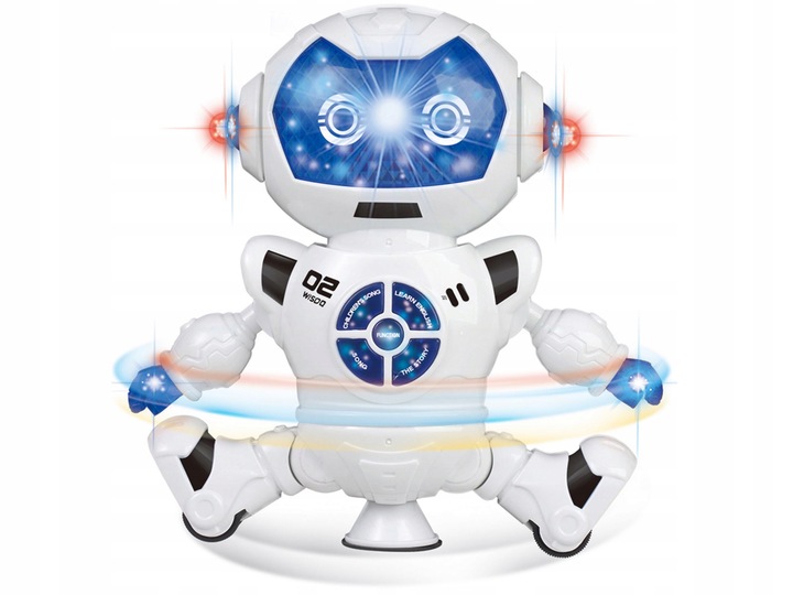 ROBOT TAŃCZĄCY OPOWIADA BAJKI UCZY SŁÓWEK ŚWIECI