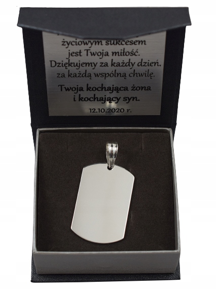 SREBRNY NIEŚMIERTELNIK ZAWIESZKA PR. 925 + GRAWER ZDJĘCIE + PUDEŁKO