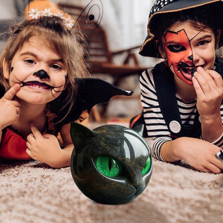 Luksusowy Czarny Kota Kamienna Rzeźba Czarna Obsydian Kryształowy Kamień Ko