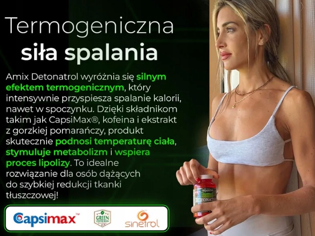 TERMOGENIK MOCNY SPALACZ TŁUSZCZU Fat Burner Amix Detonatrol na odchudzanie