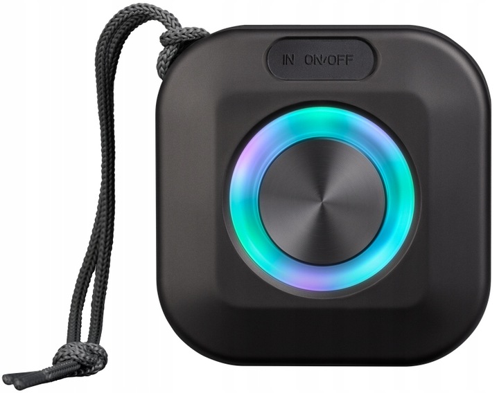 Przenośny Zewnętrzny Głośnik Bluetooth 5.3 LED Mobilny Bezprzewodowy USB-C