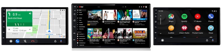 RADIO 2 DIN RDS BLUETOOTH ANDROID AUTO CARPLAY USB 7 CALI 4X50W