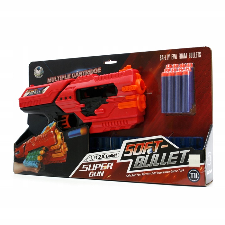 PISTOLET SOFT BULLET KARABIN + 12 STRZAŁEK DO NERF