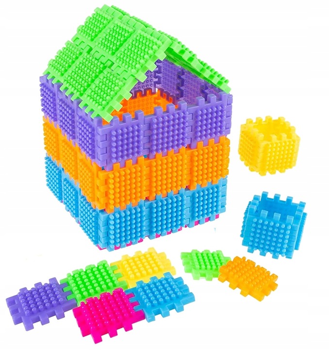 PRZESTRZENNE KLOCKI KONSTRUKCYJNE WAFLE 182 szt.