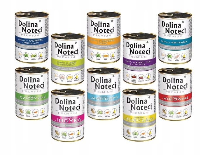 DOLINA NOTECI PREMIUM ZESTAW mix smaków 10x 800g