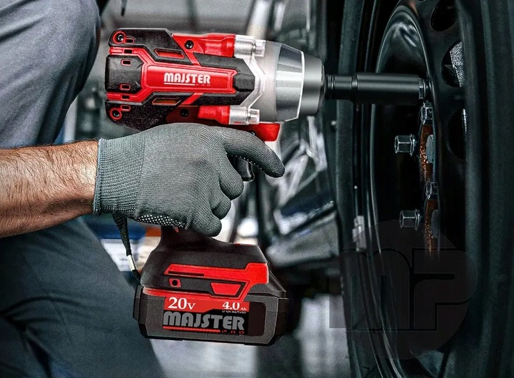 KLUCZ UDAROWY Akumulatorowy BEZSZCZOTKOWY do KÓŁ 20V 1/2' 2xAKU 4AH WALIZKA