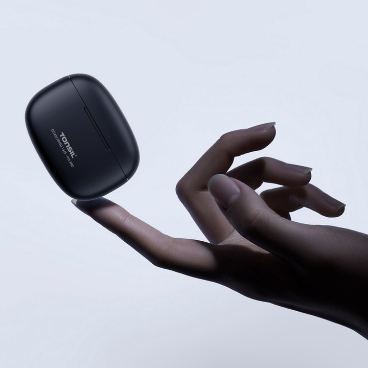 Słuchawki Bezprzewodowe TONSIL T50 BT CZARNE Bluetooth Dokanałowe IPX5 V5.3