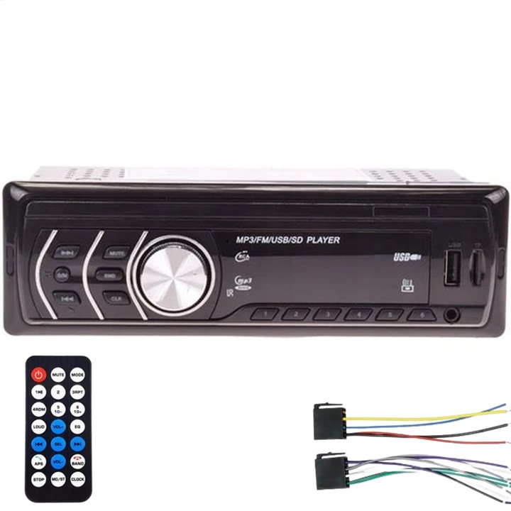 RADIO SAMOCHODOWE BLUETOOTH MIKROFON USB MP3 Z CZYTNIKIEM KART SD Z PILOTEM