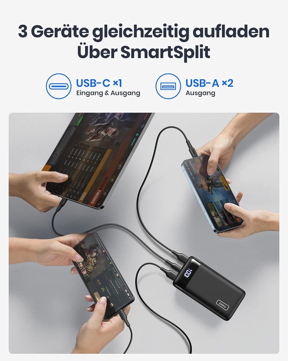 INIU kompaktowy powerbank 20000mAh Dual 3A USB-C do telefonu komórkowego