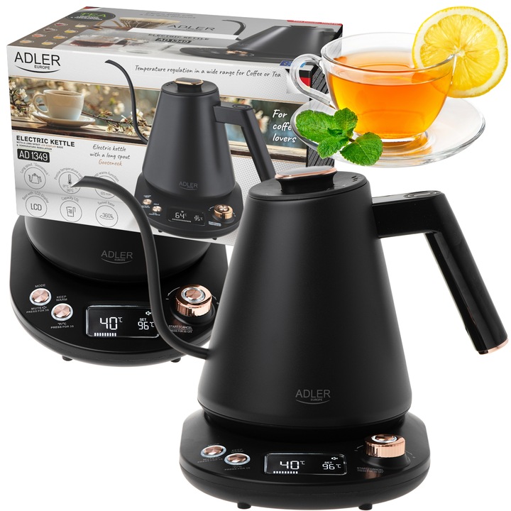 Czajnik Elektryczny REGULACJA i PODTRZYMYWANIE °C Bezprzewodowy 2000W LED