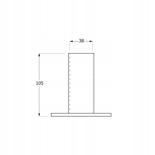 Podstawa parasola słupa przykręcana 38x105x100 mm - PDP - cynk ogniowy