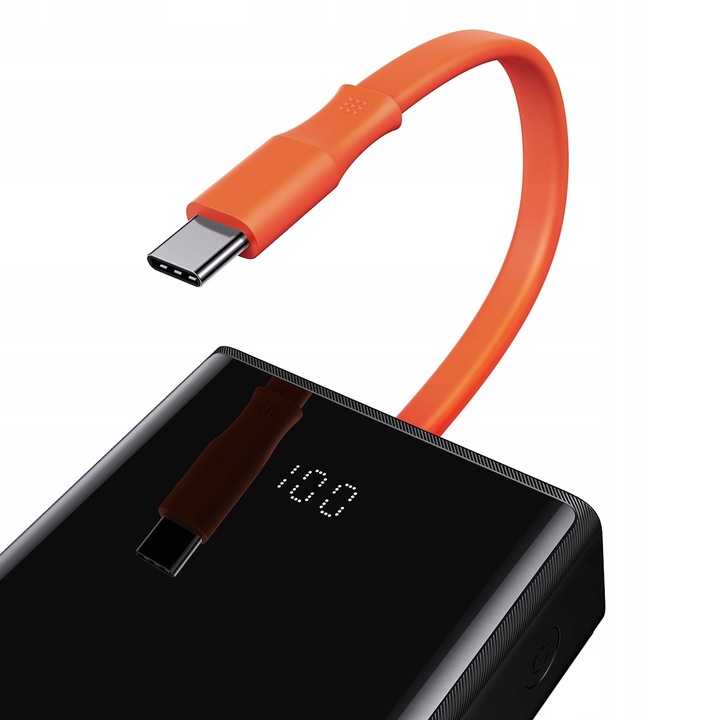 BASEUS DUŻY POWERBANK ELF ŁADOWARKA 20000MAH PD USB-C KABEL USB-C 65W LED