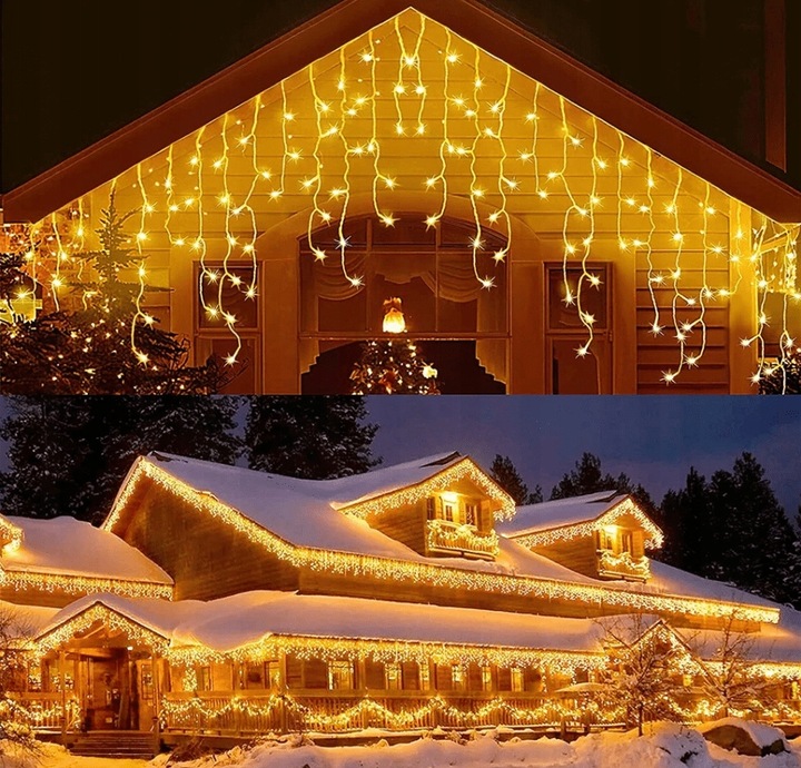 SOPLE 500 LED LAMPKI ZEWNĘTRZNE IP44 STAŁE + FLASH KURTYNA ŚWIETLNA GRUBE