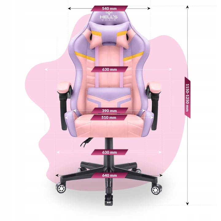 FOTEL GAMINGOWY DLA GRACZA BIUROWY HELL'S