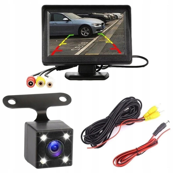 Kamera cofania, monitor - zestaw 12V