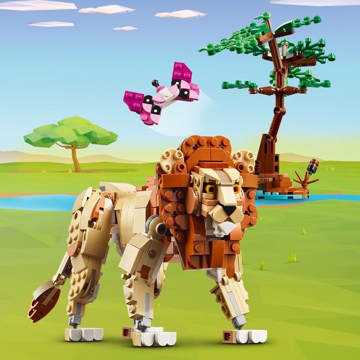 LEGO Creator 3w1 Ruchome Figurki Dzikie zwierzęta z safari 31150 Żyrafa Lew