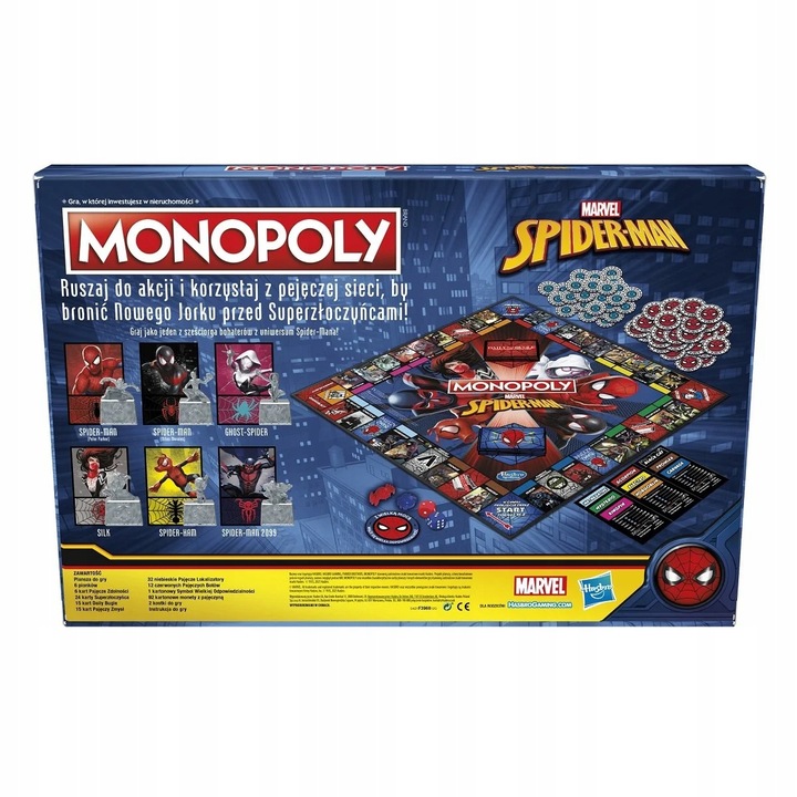 GRA PLANSZOWA MONOPOLY SPIDERMAN wersja polska