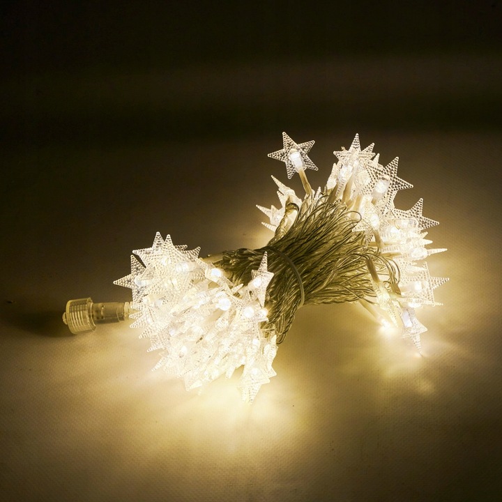 LAMPKI LED ŁAŃCUCH GWIAZDKI ŚWIĄTECZNE CHOINKOWE WESELE 10m 100LED