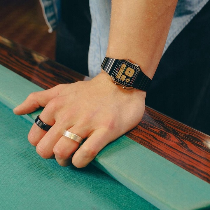 ZEGAREK CASIO A130WEGG-1AEF VINTAGE CYFROWY ZEGAREK ANALOGOWY 34mm +BOX