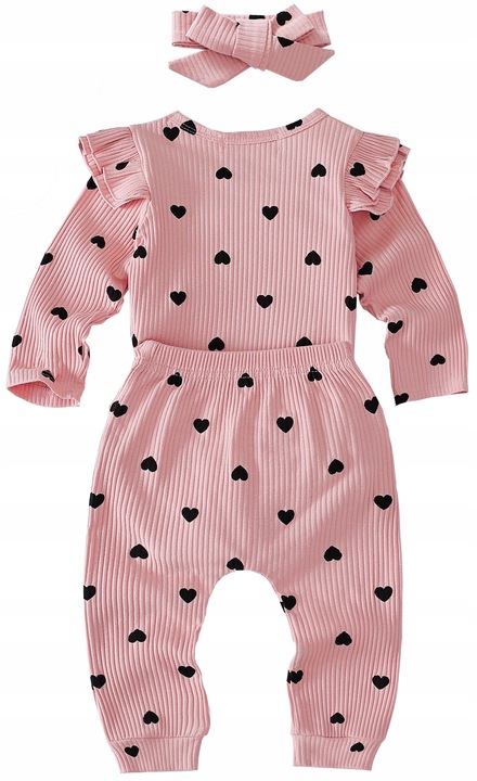 KOMPLET BODY W SERDUSZKA DLA DZIEWCZYNKI 62
