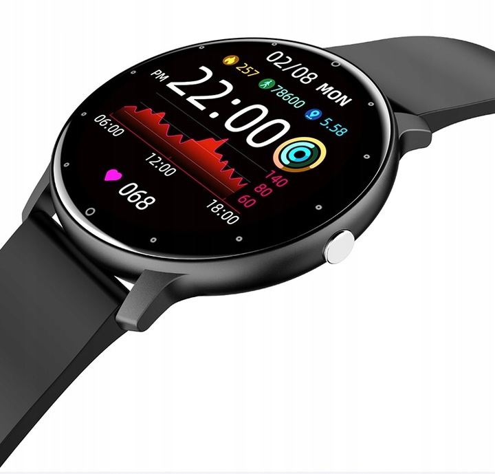 Zegarek męski MK-Tech SMARTWATCH krokomierz pulsometr czarny