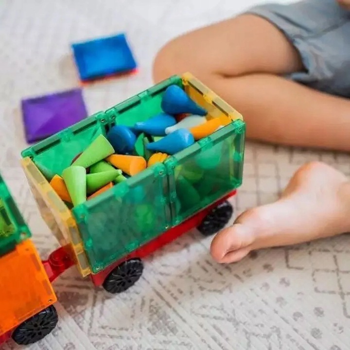 Pojazdy - Klocki Magnetyczne - Rainbow Motion Pack 24 Elementy - Connetix