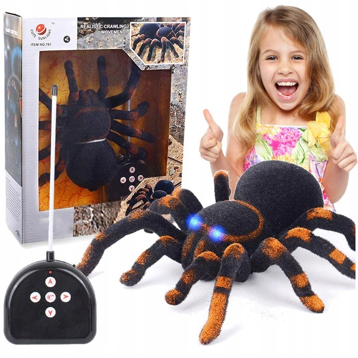 PAJĄK ZDALNIE STEROWANY LED NA PILOT DUŻY TARANTULA ZABAWKA DLA DZIECI