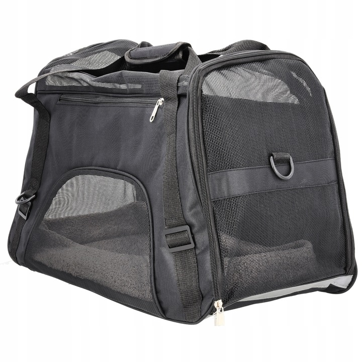 TORBA TRANSPORTER DLA KOTA PSA Z MATĄ PLUSZOWĄ L