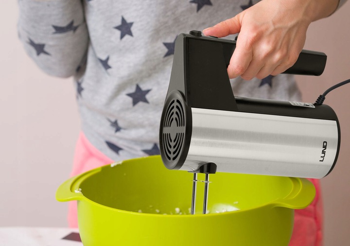 MIKSER RĘCZNY KUCHENNY Z PODSTAWĄ 250W 5 BIEGÓW + TURBO 4 MIESZADŁA LUND