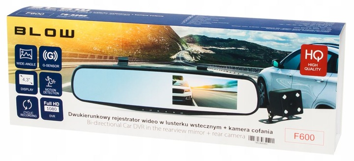 CYFROWA KAMERA WIDEO REJESTRATOR SAMOCHOD LUSTERKO