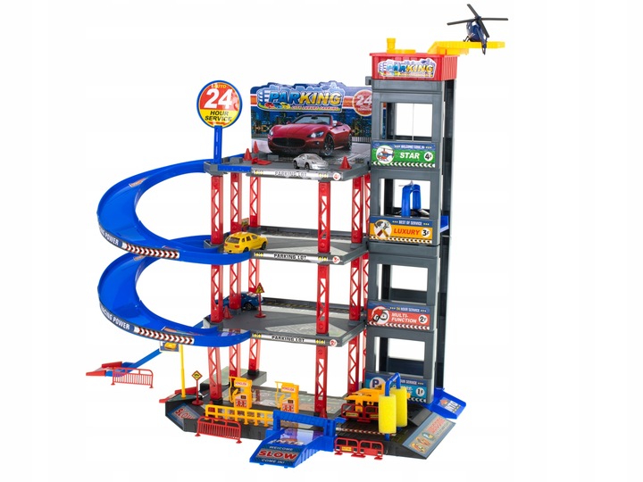 PARKING SAMOCHODOWY GARAŻ ZABAWKA DUŻY WIELOPOZIOMOWY WINDA STACJA MYJNIA