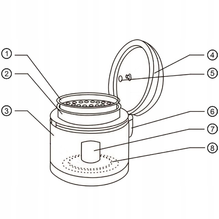 MULTICOOKER PAROWAR SZYBKOWAR ELEKTRYCZNY GARNEK 30 PROGRAMÓW 5L 900W TIMER