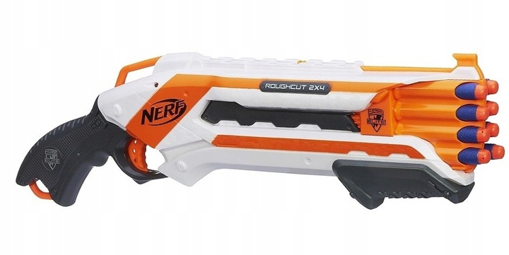 PISTOLET NERF ELITE SHOTGUN ROUGH CUT 2X4 strzelaj z 2 luf na raz