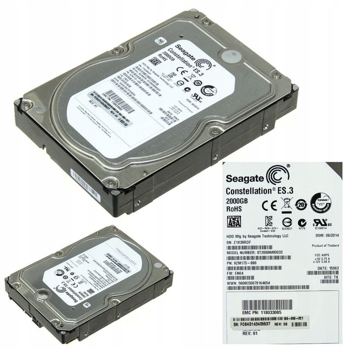 Dysk twardy Seagate Constellation ES.3 ST2000NM0033 2TB SATA III 3,5"