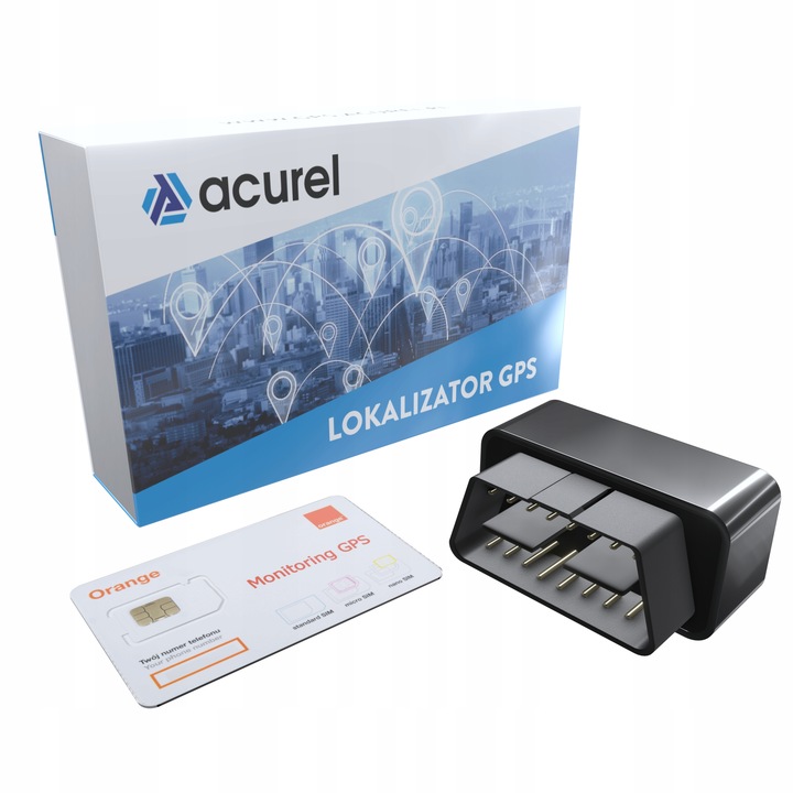 Lokalizator GPS OBD2 Podsłuch Śledzenie Platforma Tracksolid Pro Karta SIM