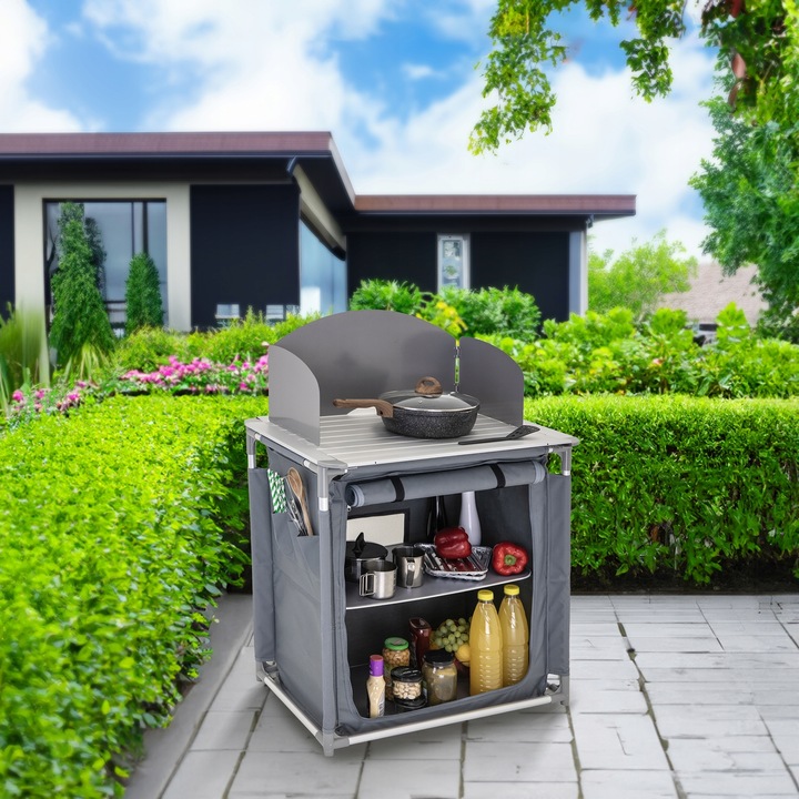 KUCHNIA TURYSTYCZNA SZAFKA stół składany ogrodowy torba KEMPINGOWY stolik,